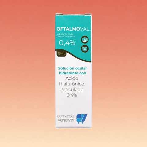 OFTALMOVAL 0.40%, lubricante ocular para perros y gatos