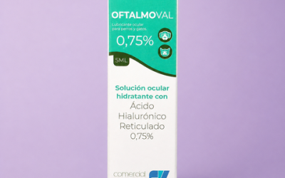 OFTALMOVAL 0.75%, lubricante ocular para perros y gatos