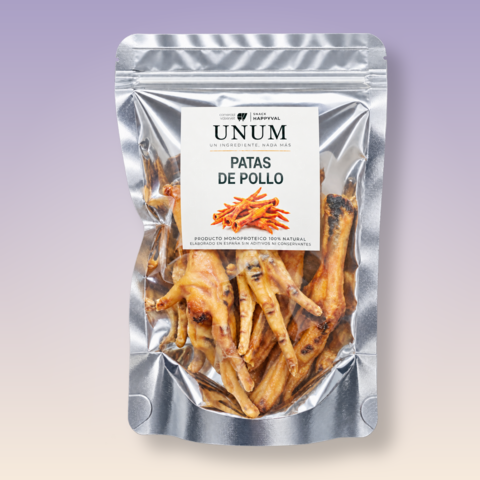 UNUM Patas de Pollo, producto deshidratado para perros y gatos