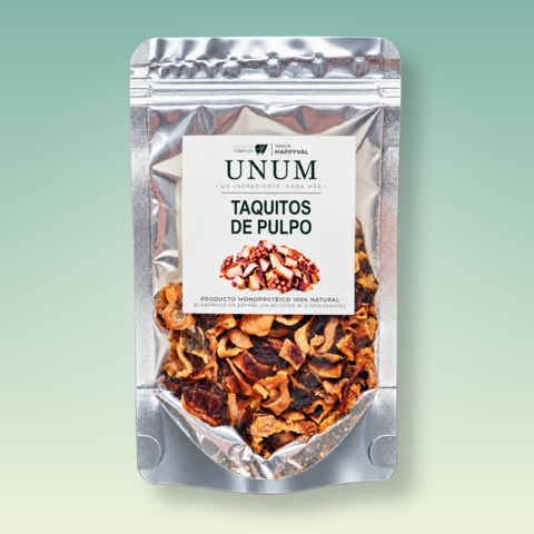 UNUM Taquitos de Pulpo, producto deshidratado para perros y gatos